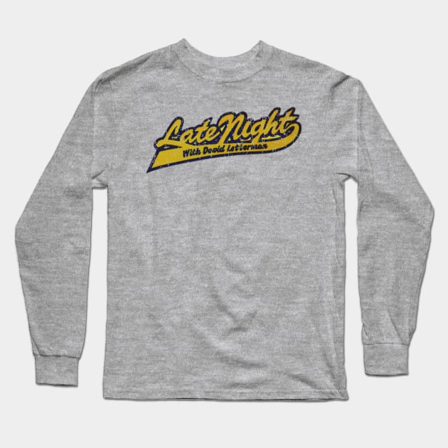 Late Night David Letterman Long Sleeve T-Shirt by 14RF